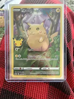 Pokemon TCG Celebrations Pikachu Holo Card 5/25 Rare - Image 2