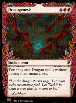 Dracogenesis Draconic frame High Quality Altered Art Custom Card - Image 1