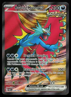 Roaring Moon ex 229/182 Ultra Rare Paradox Rift Pokemon Card - Image 1