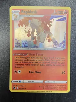 Rapidash 022/195 Holo Silver Tempest Pokemon Card NM - Image 1