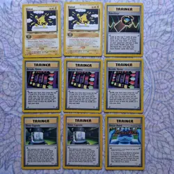 9 Rare Neo Genesis Pokemon Cards Elekid 22/111 & Trainer Cards - Image 2