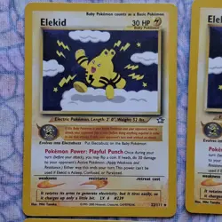 9 Rare Neo Genesis Pokemon Cards Elekid 22/111 & Trainer Cards - Image 3