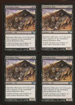 4x Relentless Rats U Ex/LP Core Set 2011 2010 M11 M10 Magic the Gathering MTG - Image 1
