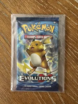 Pokemon XY Evolutions Sealed Booster Pack Raichu Art English TCG - Image 1