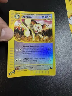 Pokemon TCG 42/144 Skyridge Persian Card 2003 Reverse Holo - Image 1