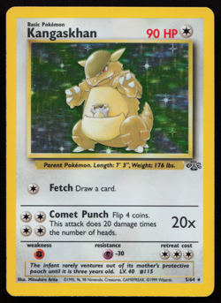Pokemon TCG English Card Jungle Set WOTC Kangaskhan 5/64 Holo Rare LP - Image 1