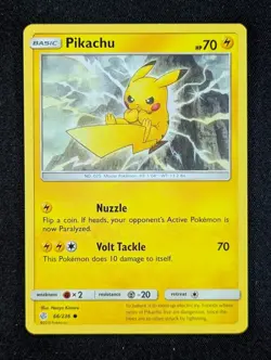 2019 Pokemon PIKACHU #66/236 Cosmic Eclipse Common Regular Lightning English - Image 1