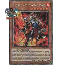 Yugioh! 1x Metalflame Swordsman SUDA-EN014 Quarter Century Secret Rare 1st Ed NM - Image 1