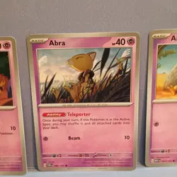 Pokemon TCG Abra x3 Basic Card Lot 054/132 080/167 063/165 English 2023 - Image 3