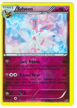 Sylveon Rare XY Reverse Holo Furious Fists 72/111 LP Pokemon TCG - Image 1