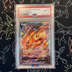 PSA 10 - Pokemon Eevee Heroes Flareon V Japanese 2021 GEM MINT #073 - Image 1