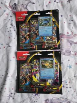 Pokemon TCG Mega Evolution Triple Blister –Psyduck & Golduck Promo – Sealed x3 - Image 1