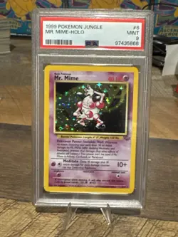1999 Pokemon Jungle Mr Mime Holo 6/64 PSA 9 Mint WOTC Vintage - Image 1