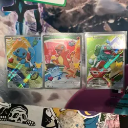 Pokemon First Partner Illustration Collection Promo Holo Squirtle Charmander Bu… - Image 1