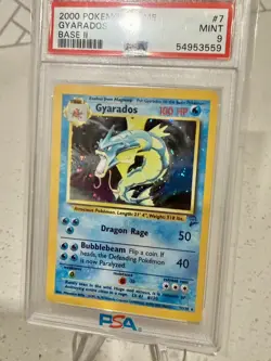 2000 Pokemon Gyarados 7/130 Base Set 2 Rare Holo PSA 9 MINT - Image 2