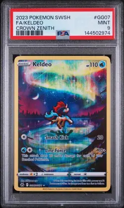 2023 Pokemon Crown Zenith Keldeo #gg07 Full Art Sword & Shield PSA 9 Mint - Image 1