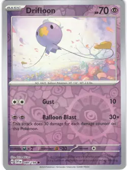 Drifloon 089/198 Common Scarlet & Violet Pokemon Reverse Holo NM - Image 1