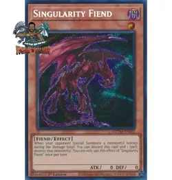 Yugioh! 1x Singularity Fiend MZTM-EN042 Secret Rare 1st Ed NM - Image 1