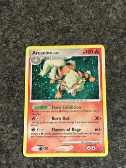 Arcanine 1/111 Rising Rivals Holo Pokemon TCG HP - Image 1