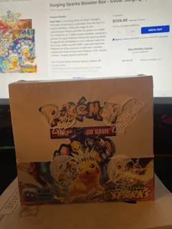 Pokemon Booster Box Scarlet & Violet: Surging Sparks (Sealed, NM) - Image 1