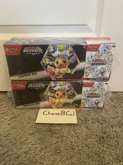 Pokemon Prismatic Evolutions Surprise Box and Booster Bundle Sams Club Lot of 2 - Image 1
