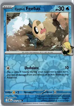 Cynthia's Feebas 52/182 2025 SV Destined Rivals Reverse Holo Common NM - Image 1