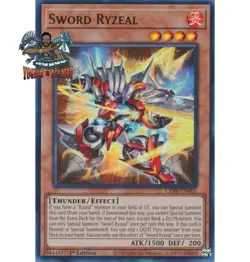 Yugioh! 1x Sword Ryzeal CRBR-EN001 Ultra Rare 1st Ed NM - Image 1