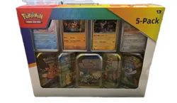 Pokemon 2023 Paldea & Friends Mini Tin Costco 5 Pack New & Factory Sealed - Image 1