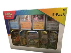 Pokemon 2023 Paldea & Friends Mini Tin Costco 5 Pack New & Factory Sealed - Image 3