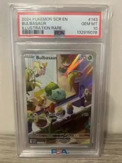 Pokemon Bulbasaur 143/142 Sv07: Stellar Crown Holo PSA 10! - Image 1
