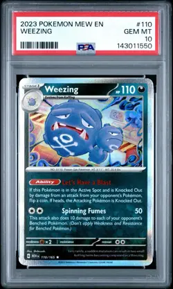 2023 POKEMON MEW EN-151 HOLO #110 WEEZING PSA 10 - Image 1