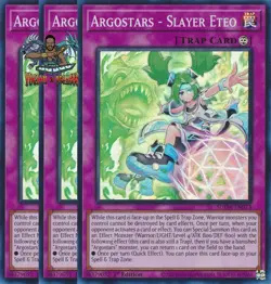 Yugioh! 3x Argostars - Slayer Eteo SUDA-EN073 Super Rare 1st Ed NM - Image 1