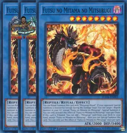 Yugioh! 3x Futsu no Mitama no Mitsurugi SUDA-EN093 Super Rare 1st Ed NM - Image 1