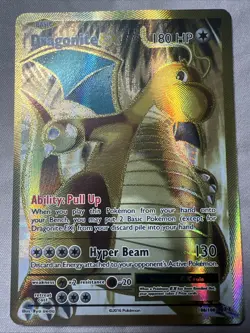 2016 Dragonite EX 106/108 Full Art Golden Holo XY Evolutions Card NM - Image 1