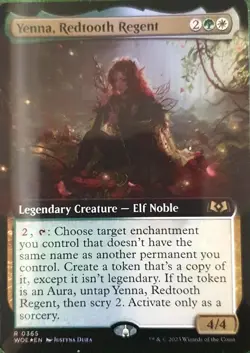 Yenna, Redtooth Regent (Borderless FOIL) (Wilds of Eldraine) RARE MtG Card 0365 - Image 1