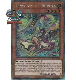 Yugioh! 1x Tenyi Spirit Suruya SUDA-EN021 Quarter Century Secret Rare 1st Ed NM - Image 1
