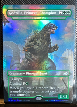 Foil Godzilla, Primeval Champion/Titanoth Rex - Ikoria: Lair of Behemoths - Image 1