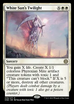 MTG White Sun's Twilight - Foil, Phyrexia: All Will Be One, Lightly Played, Engl - Image 1