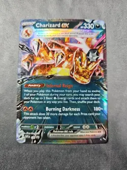 Pokemon Charizard EX Promo Card 196 SV Scarlet & Violet cards Promo - Image 1