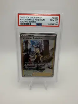 PSA 10 2023 Cynthia's Ambition GG60/GG70 Crown Zenith Galarian Gallery - Image 1