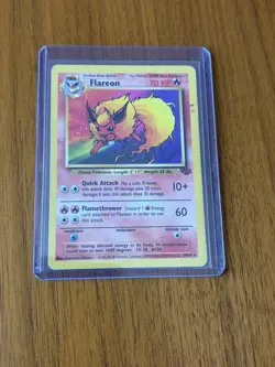 Flareon Jungle 19/64 Regular Rare 70 HP Quick Attack Flamethrower Pokemon TCG - Image 1