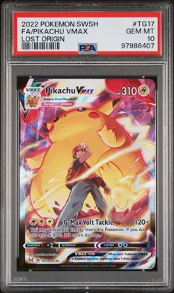 PSA 10 Gem Mint - Pikachu Vmax TG17/TG30 - Lost Origin Trainer Gallery Pokemon - Image 1