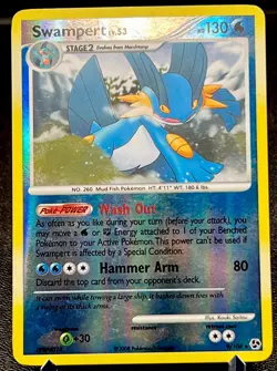 Swampert 9/106 LP Reverse Holo Rare Pokemon Card! - Image 1