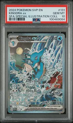 2024 POKEMON SVP EN-SV BLACK STAR PROMO #131 KINGDRA EX PSA 10 - Image 1