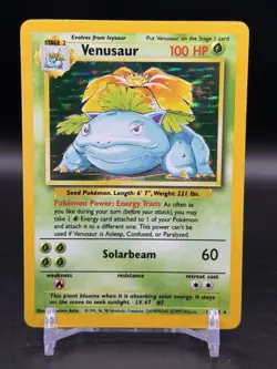 1999 Pokemon Venusaur Holo Rare 15/102 Base Set Unlimited English WOTC LP - Image 1