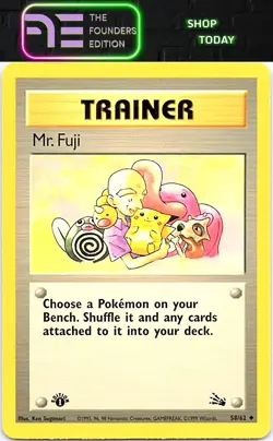 Mr. Fuji #58/62 Fossil Pokemon Uncommon,1st Ed - Image 1