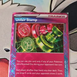 Unfair Stamp 165/167 Sv06 Twilight Masquerade Ace Holo Pokemon TCG - Image 1