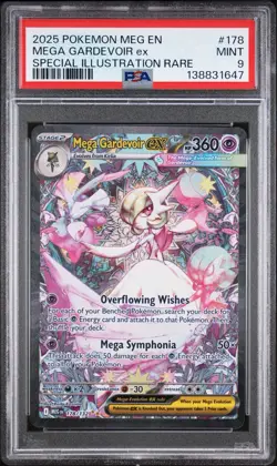 2025 POKEMON MEG EN-MEGA EVOLUTION #178 MEGA GARDEVOIR EX PSA 9 - Image 1