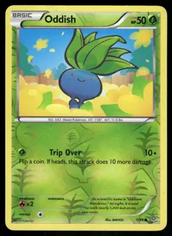 2015 Pokemon TCG ODDISH Reverse Holo 1/98 Ancient Origins Common LP - Image 1
