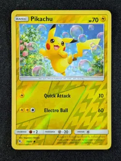 2019 Pokemon PIKACHU #19/68 Hidden Fates Common Lightning English - Image 1